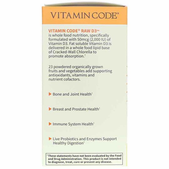 Vitamin Code Raw D3 2000 IU (50 Mcg), GOL